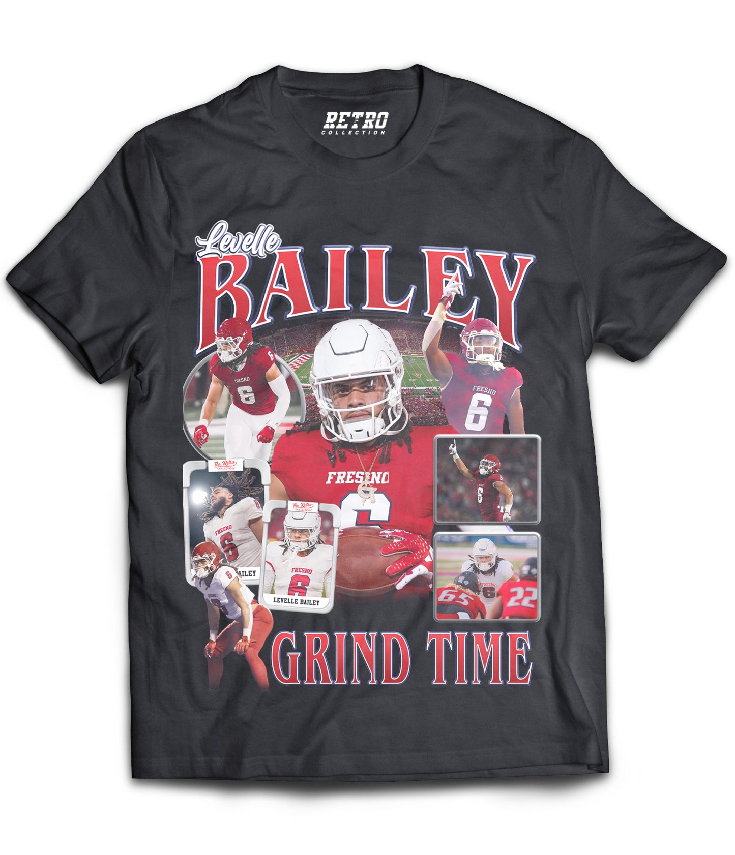 Levelle Bailey "GRIND TIME-DROP 2" Tribute Shirt *LIMITED EDITION* (Black, Red, White)