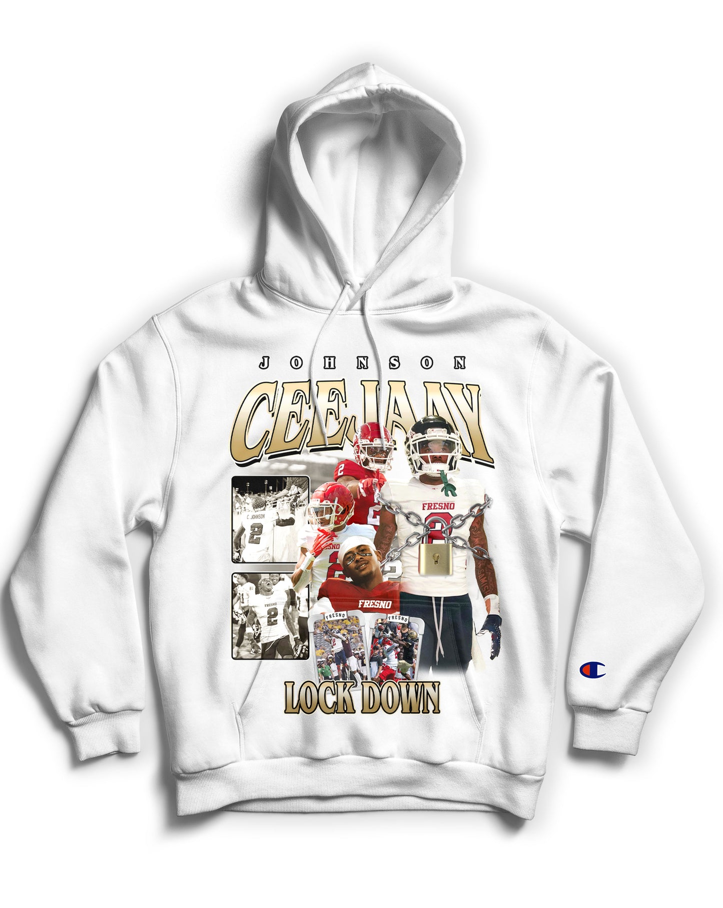 Ceejaay "Lock Down" Johnson Tribute Hoodie *LIMITED EDITION* (Black & White)