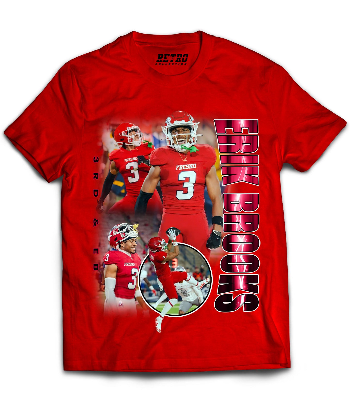 Erik Brooks "3RD & EB" Tribute Shirt *LIMITED EDITION* (Black, Red, White)