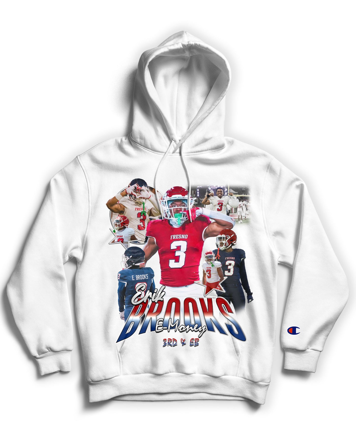 Erik Brooks "E-Money" Tribute Hoodie *LIMITED EDITION* (Black & White)