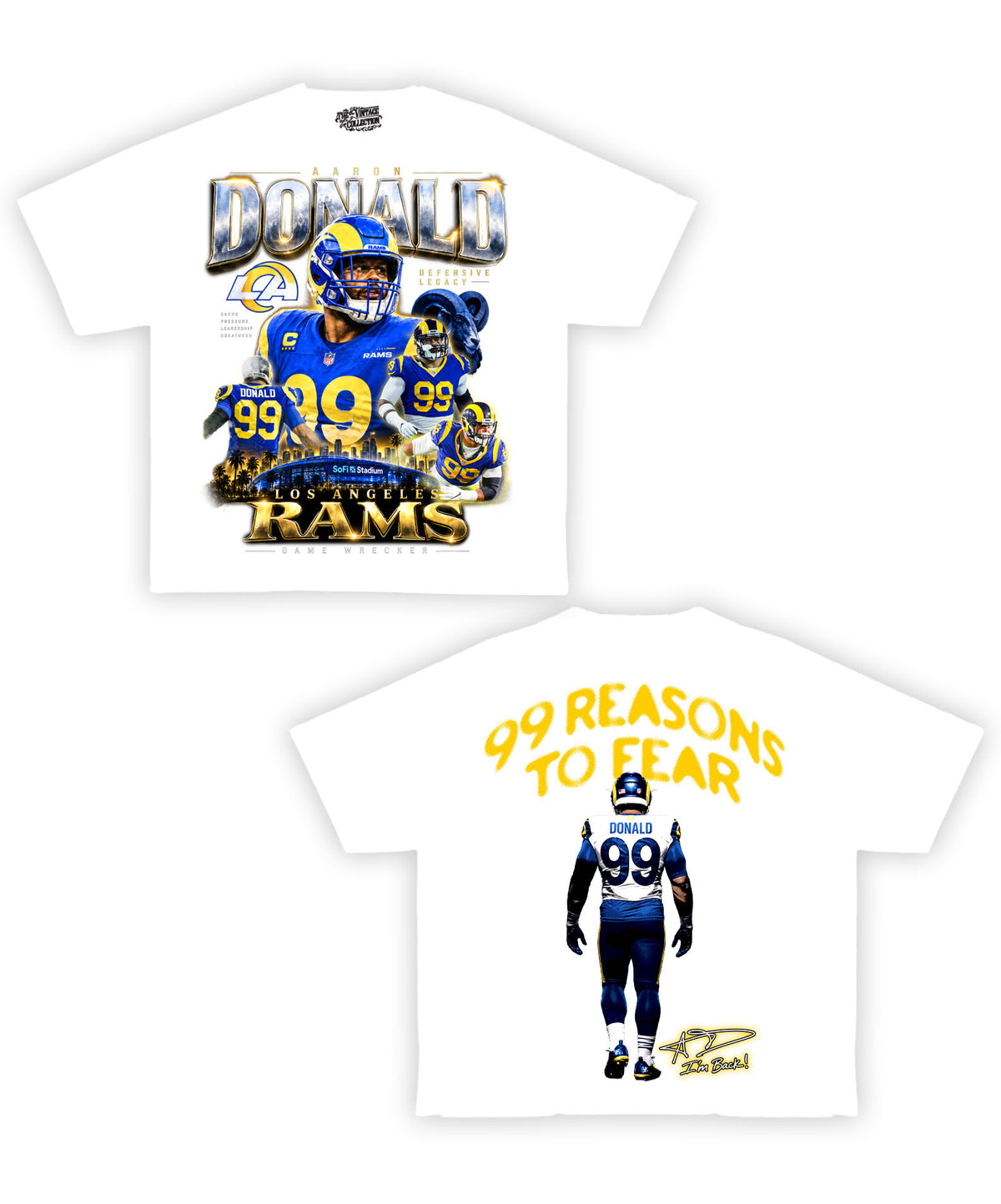 Aaron Donald Tribute Shirt 99 Reasons Front/Back