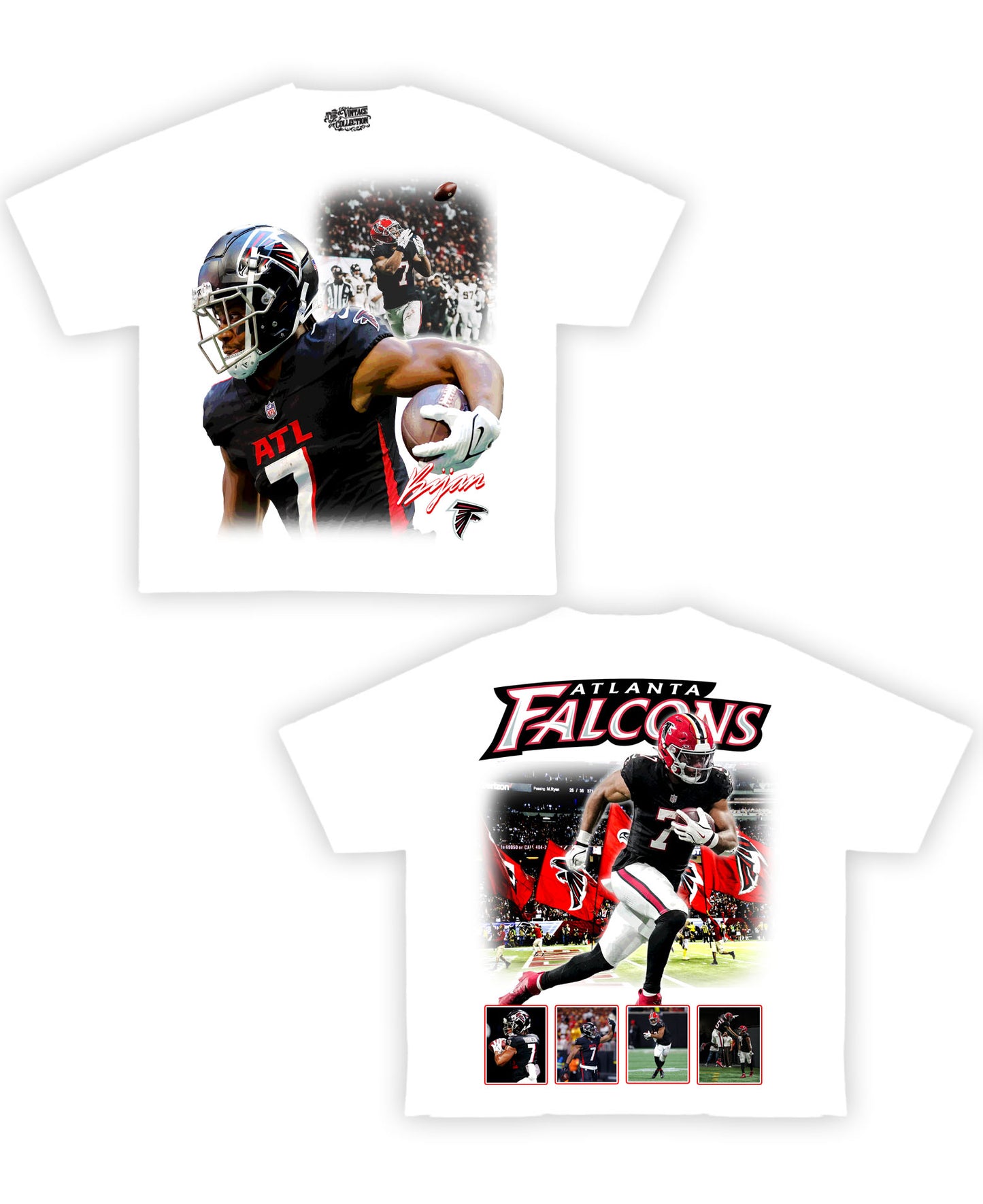 Atlanta Falcons Bijan Robinson Front/Back Shirt (White)