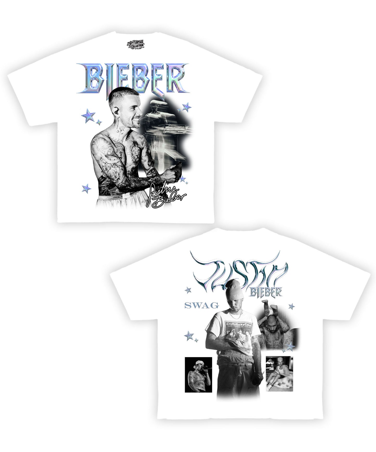 Justin Bieber Front/Back Shirt (White)
