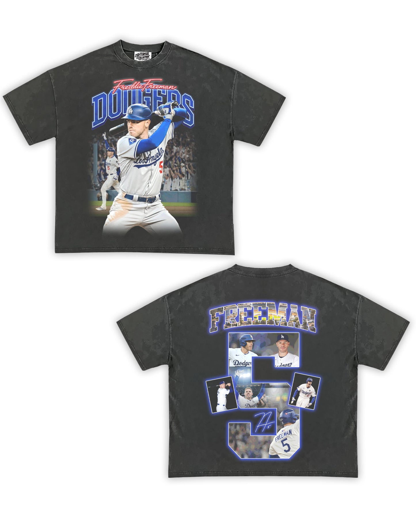 Freddie Freeman Tribute Shirt: Front/Back (Shadow)