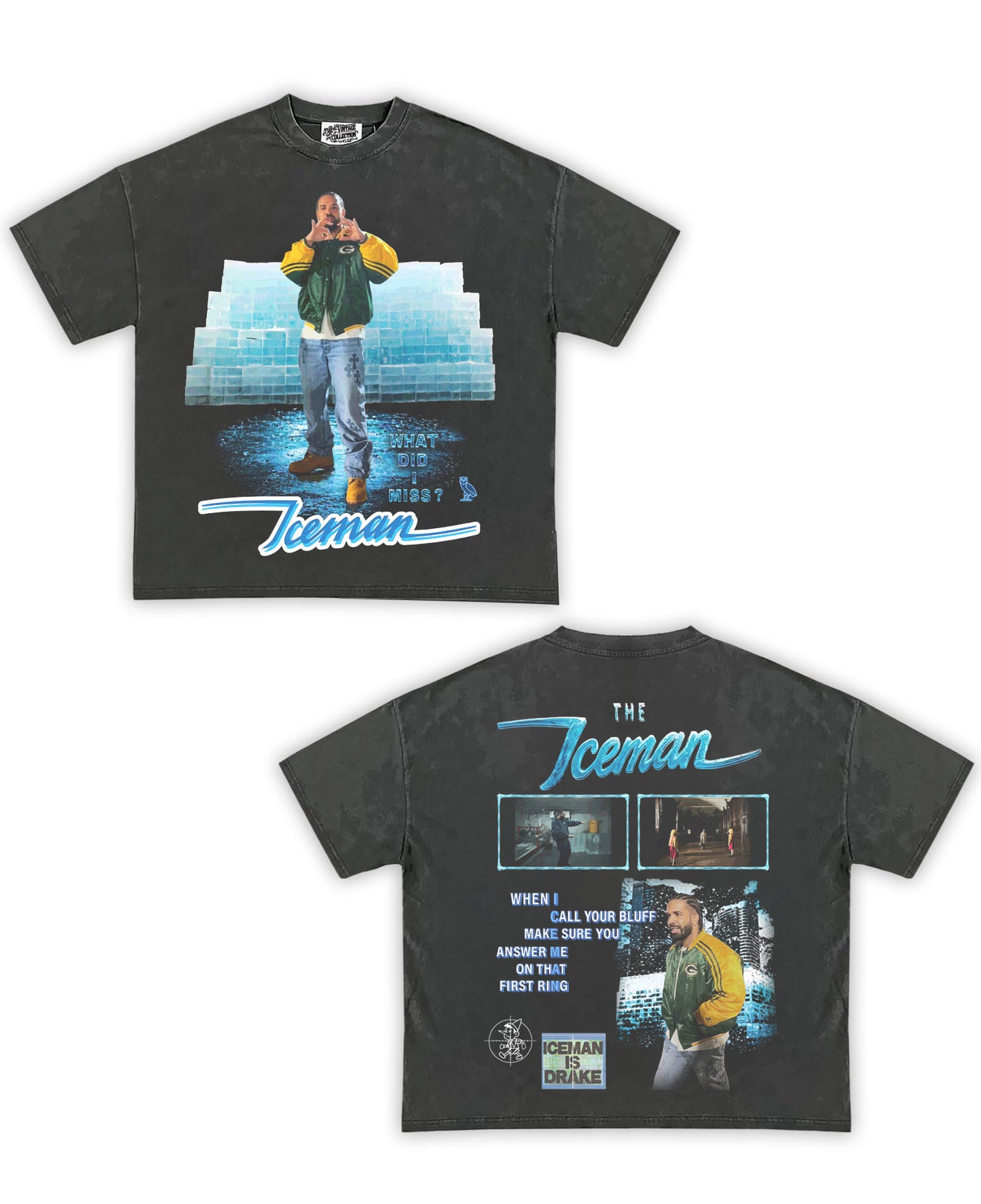 Drake Ice Man Front/Back Shirt (Shadow)