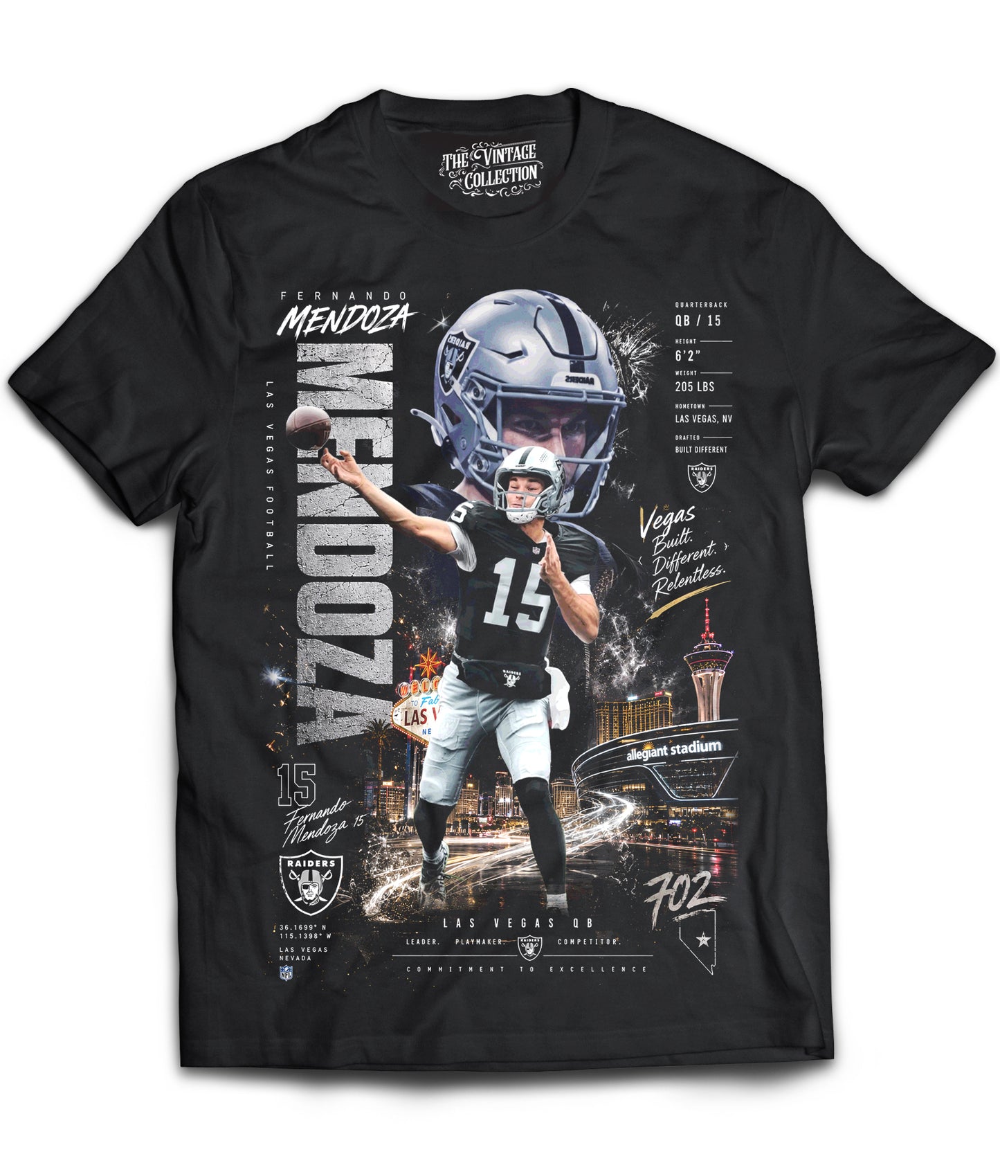 Fernando Mendoza Vintage Shirt (Black) *Adult & Youth*
