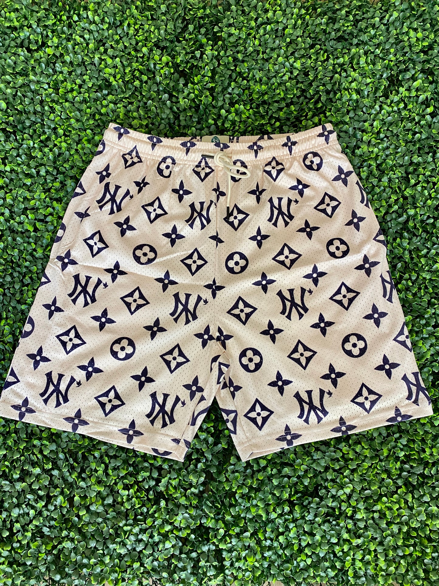 NY Mesh Shorts (Cream)