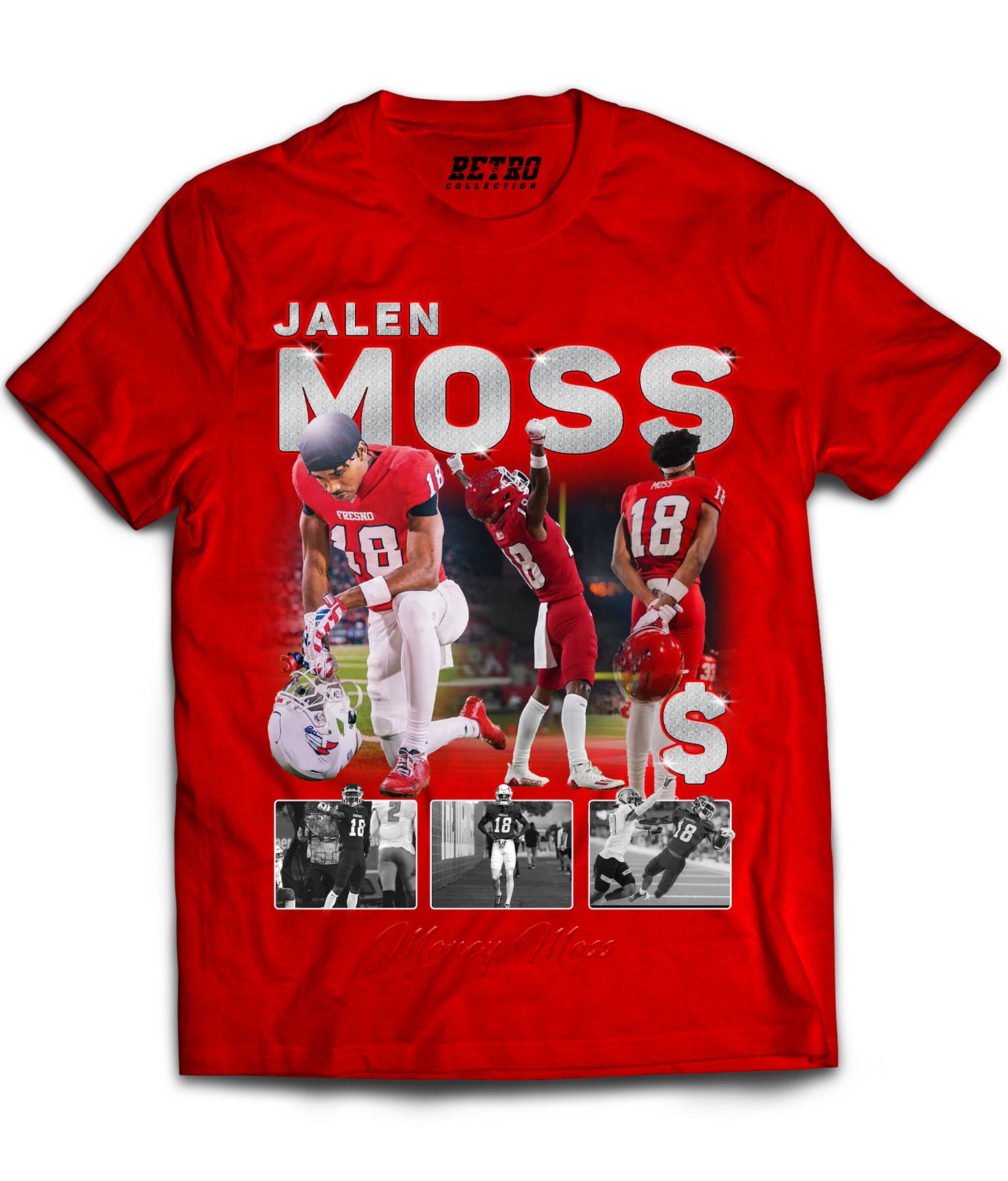 Jalen "Money" Moss Tribute Shirt *LIMITED EDITION* (Black, Red, White)