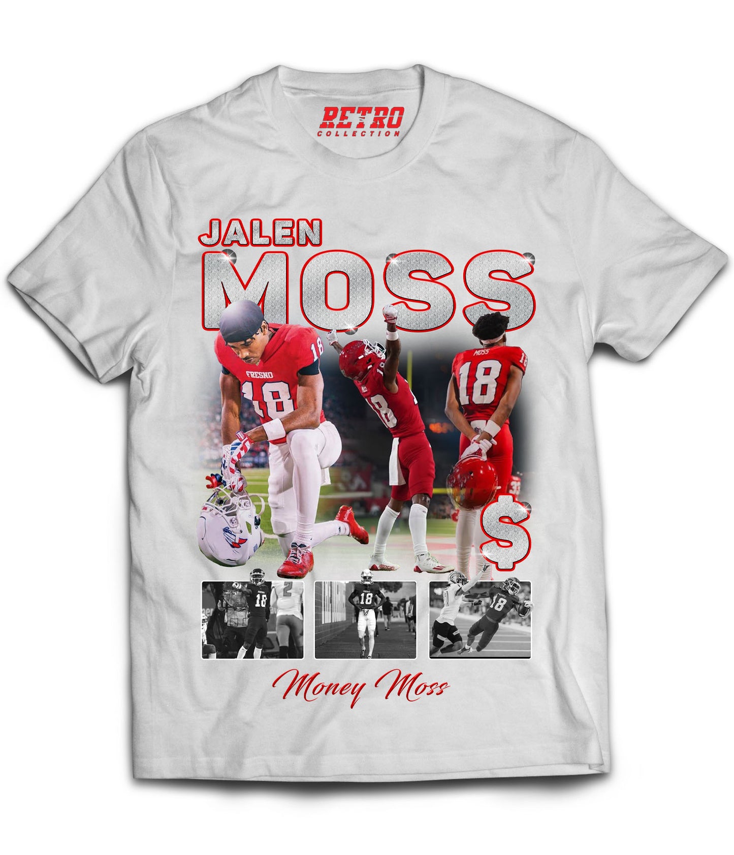 Jalen "Money" Moss Tribute Shirt *LIMITED EDITION* (Black, Red, White)