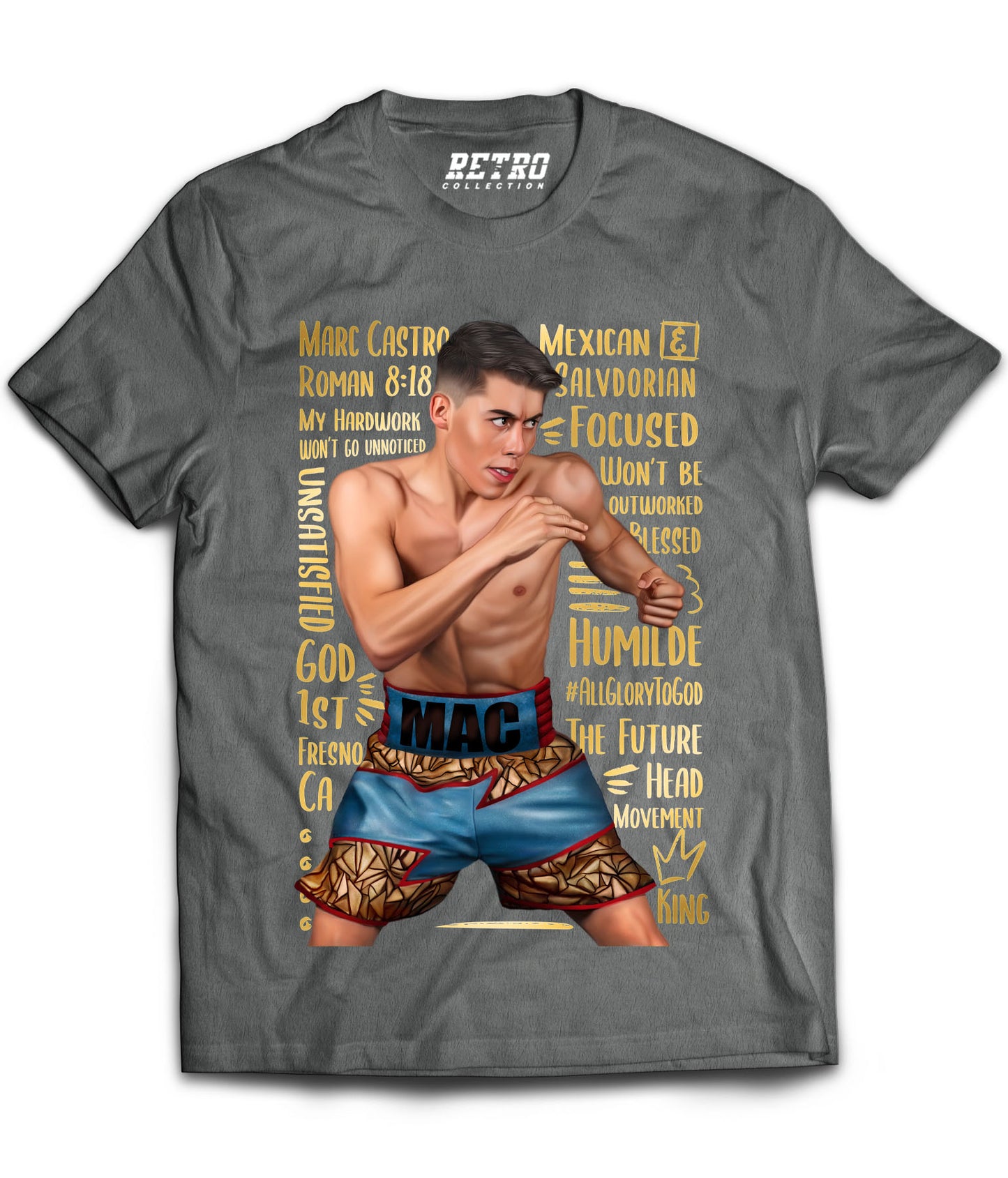 Marc Castro "Gold" Tribute Shirt *LIMITED EDITION* (Black, Gray, Red, White)