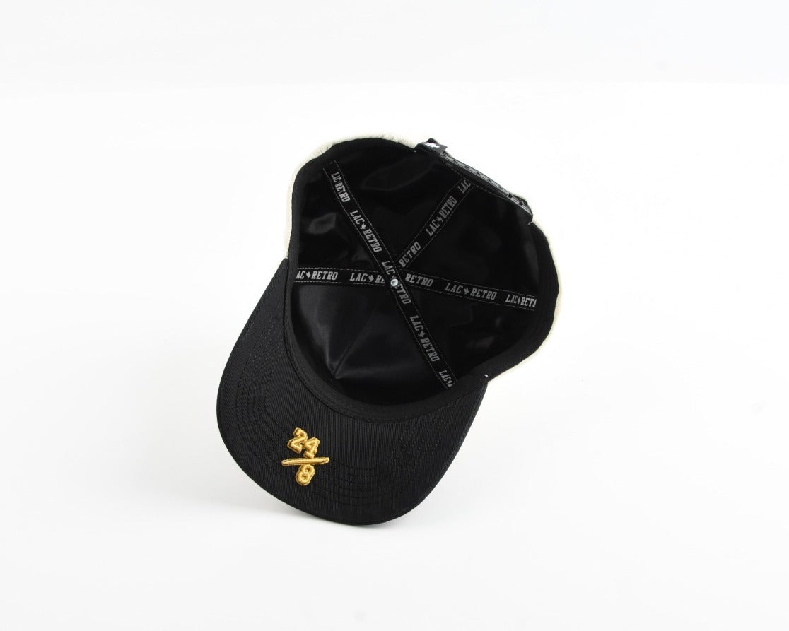 LA *Trust God* Snapback Hat (Black/Cream)