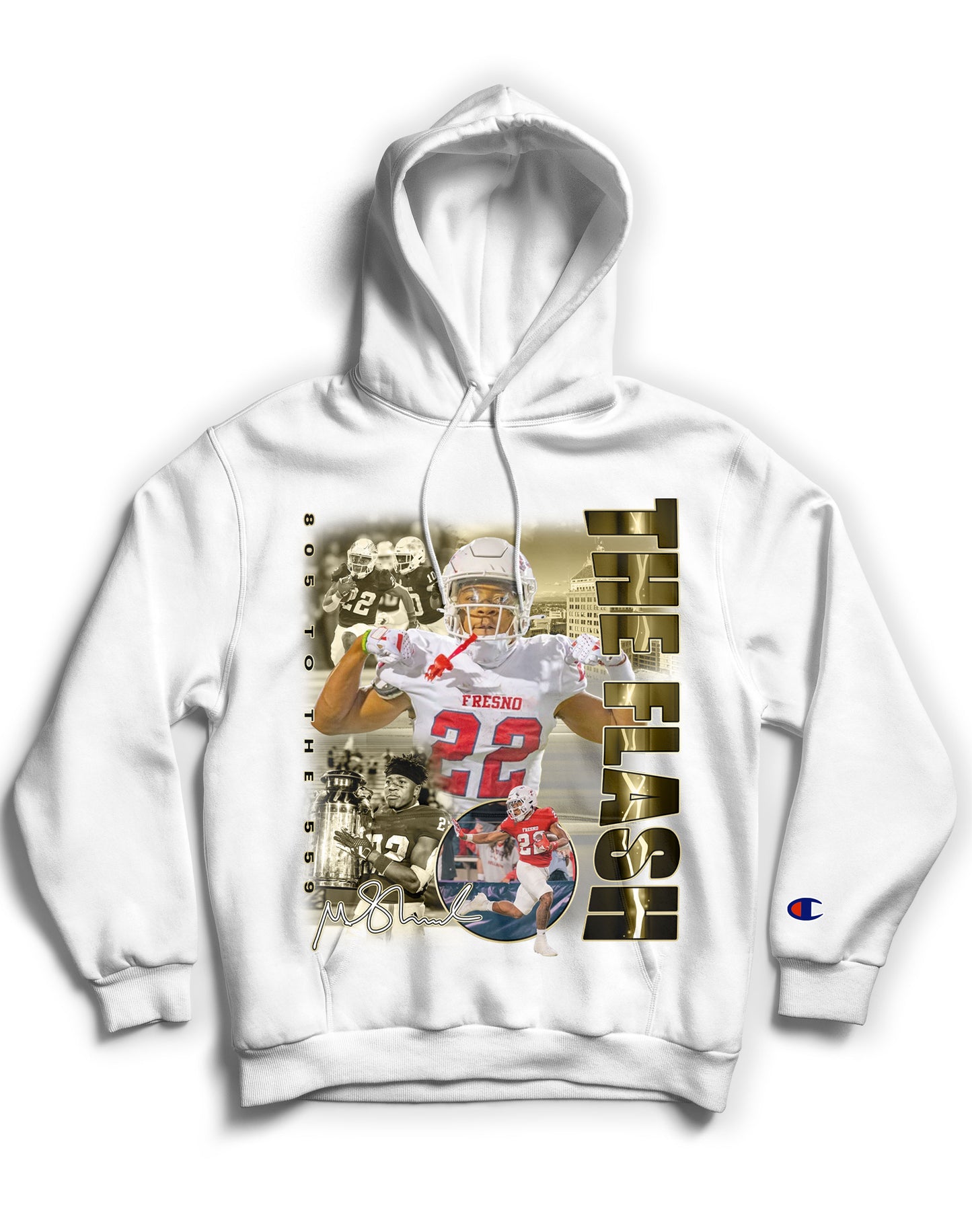 Malik “THE FLASH” Sherrod Tribute Hoodie *LIMITED EDITION* (Black & White)