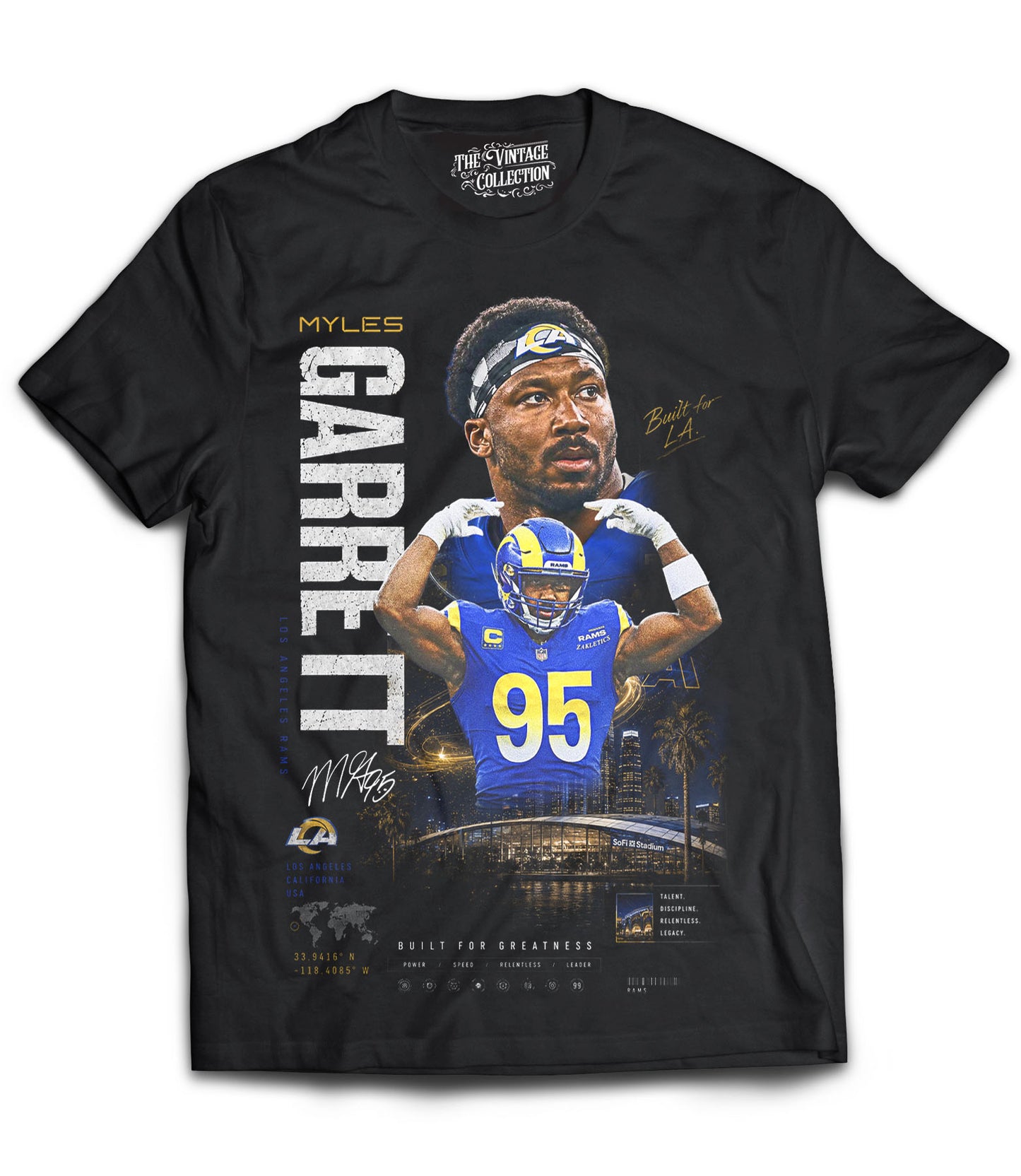 Myles Garrett Vintage Shirt (Black) *Adult & Youth*