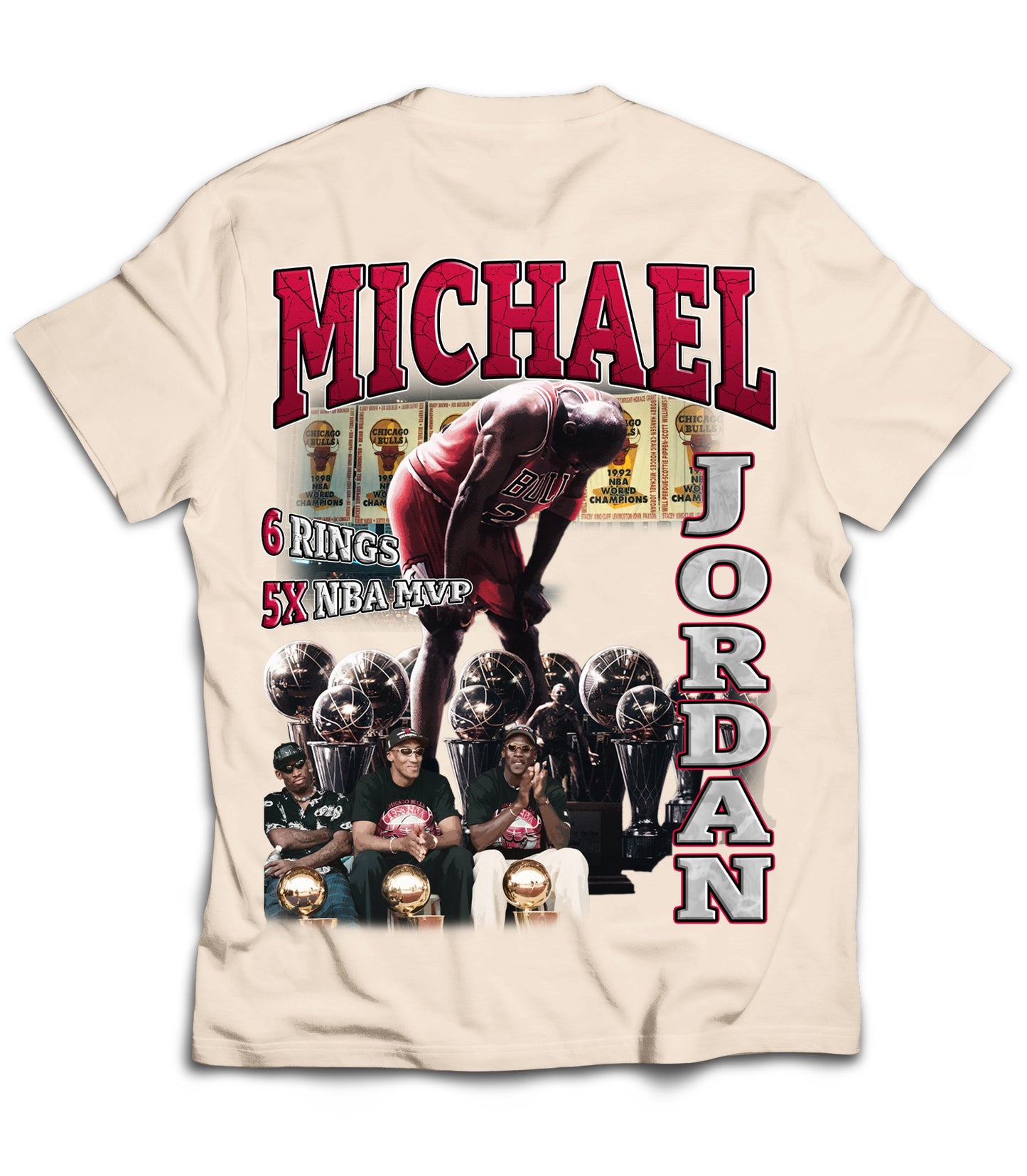 GOAT Tribute Vintage Shirt: Front/Back (White)