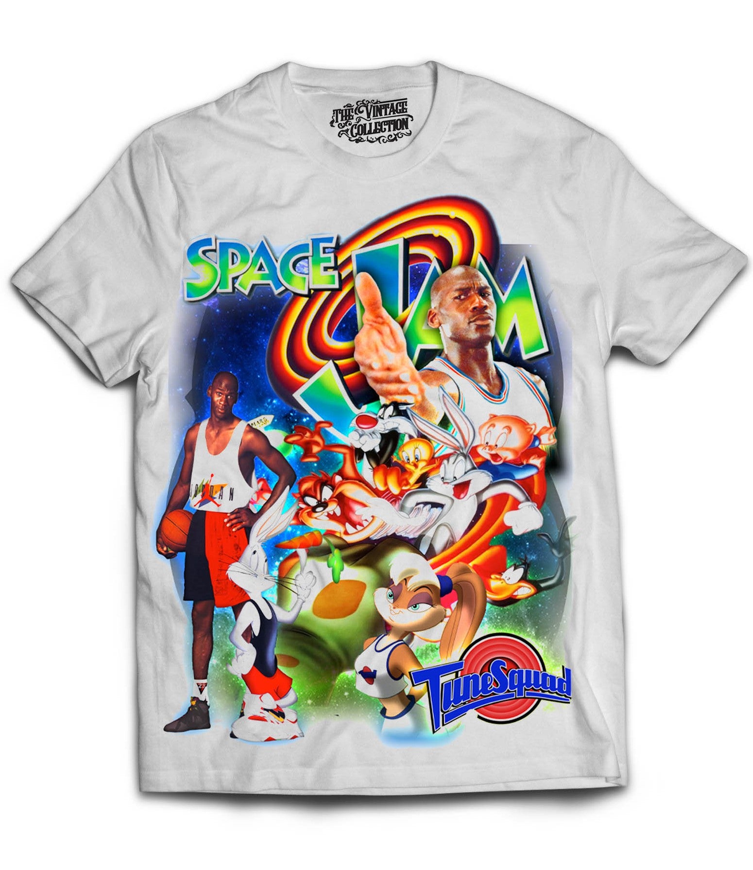 Tee Shirt Space Jam Space Jam Group Shot Kids' T-Shirt White