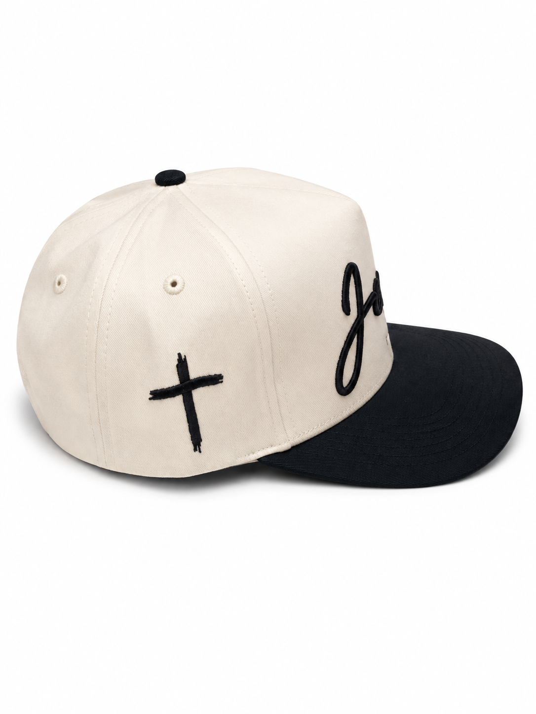 Jesus is King Cream/Black Snapback Hat *2026*