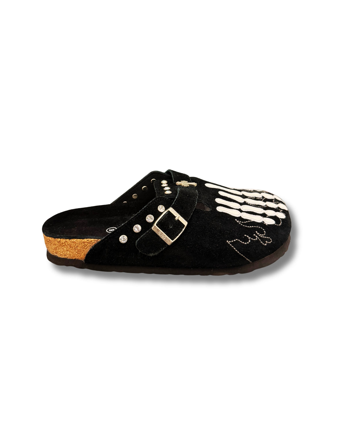 Black Skeleton Clogs