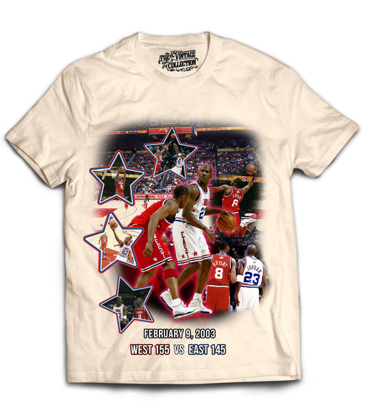 2003 All Star Tribute Vintage Shirt: Front/Back (Cream)
