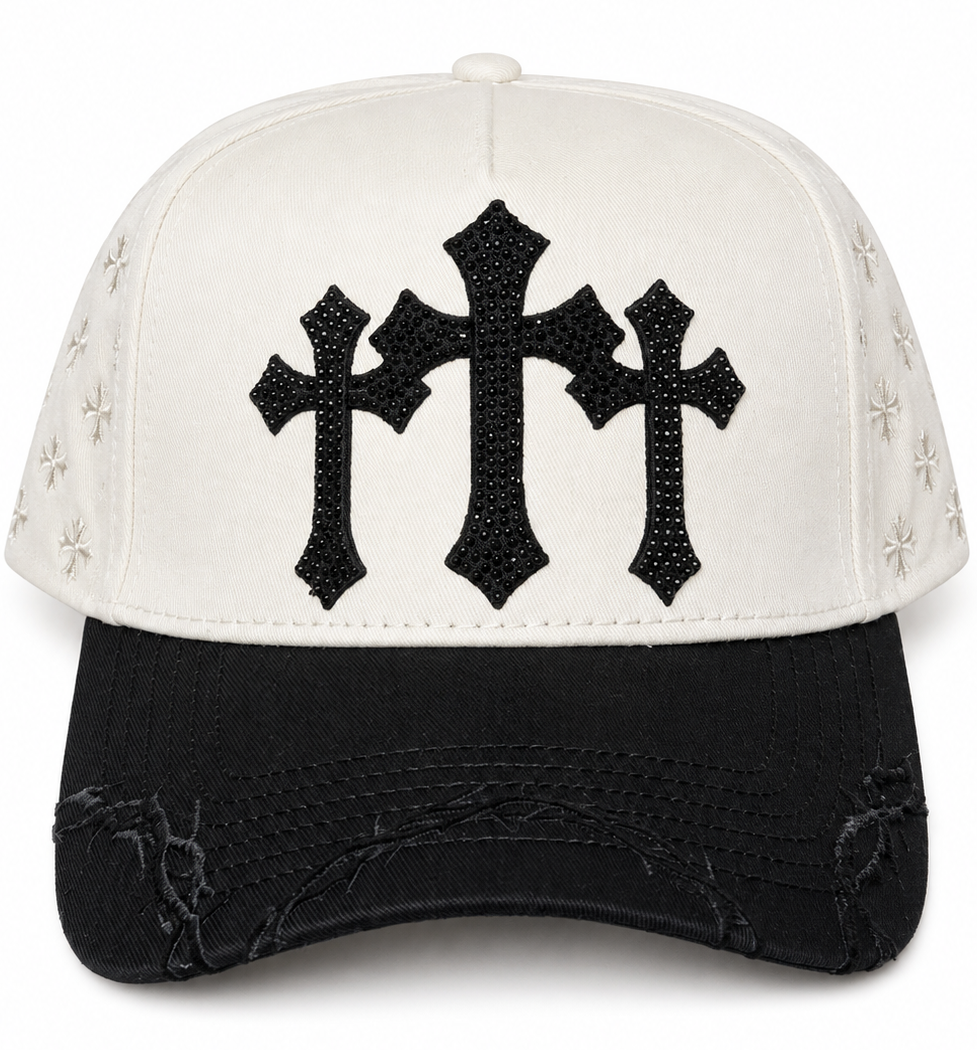 Triple Rhinestone Cross Snapback *2026*