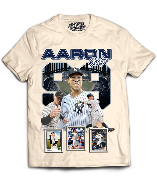Aaron Judge Tribute Vintage Shirt: Front/Back (Cream)