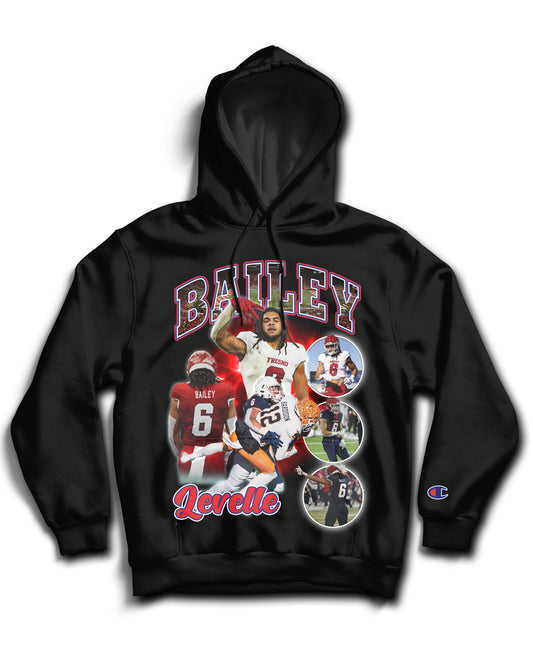 Levelle Bailey "DROP 1" Tribute Hoodie *LIMITED EDITION* (Black & White)