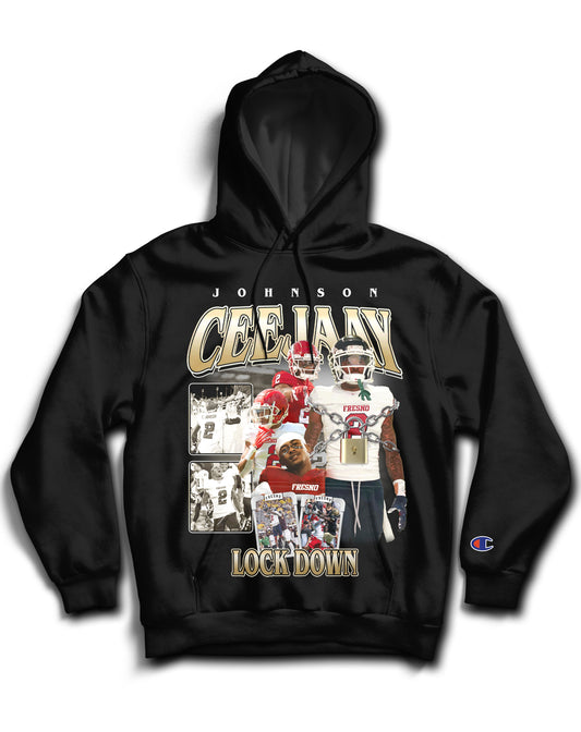 Ceejaay "Lock Down" Johnson Tribute Hoodie *LIMITED EDITION* (Black & White)