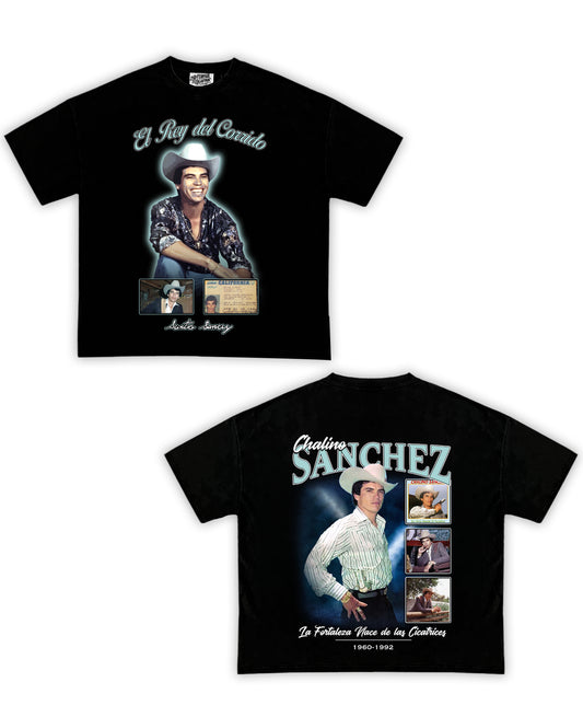 Chalino Sanchez Tribute Vintage Shirt: Front/Back (Black)