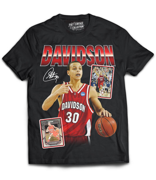 Steph Curry College Vintage Shirt (Black) *Adult & Youth*