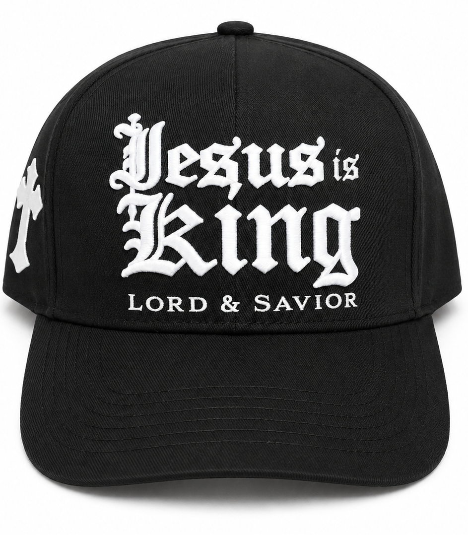 Jesus is King Lord & Savior Black Snapback Hat *2026*