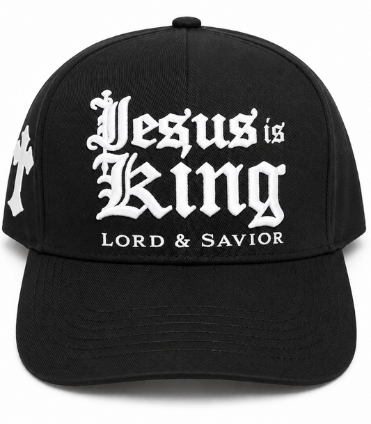 Jesus is King Lord & Savior Black Snapback Hat *2026*