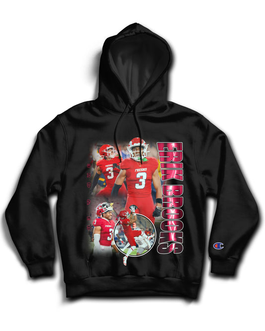 Erik Brooks "3RD & EB" Tribute Hoodie *LIMITED EDITION* (Black & White)