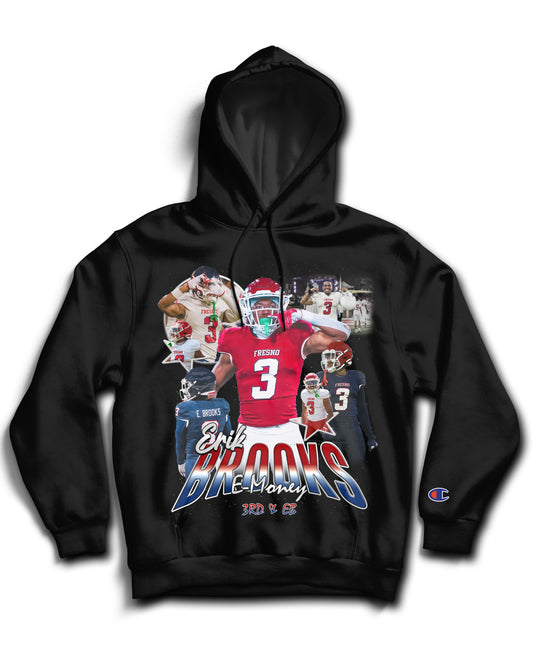 Erik Brooks "E-Money" Tribute Hoodie *LIMITED EDITION* (Black & White)