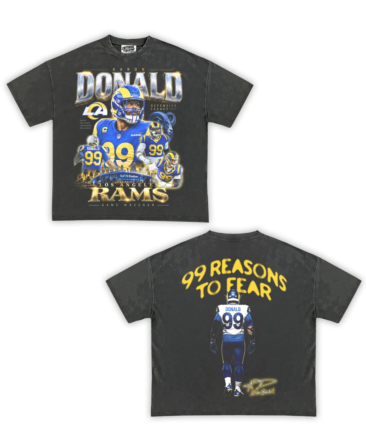 Aaron Donald Tribute Shirt 99 Reasons Front/Back