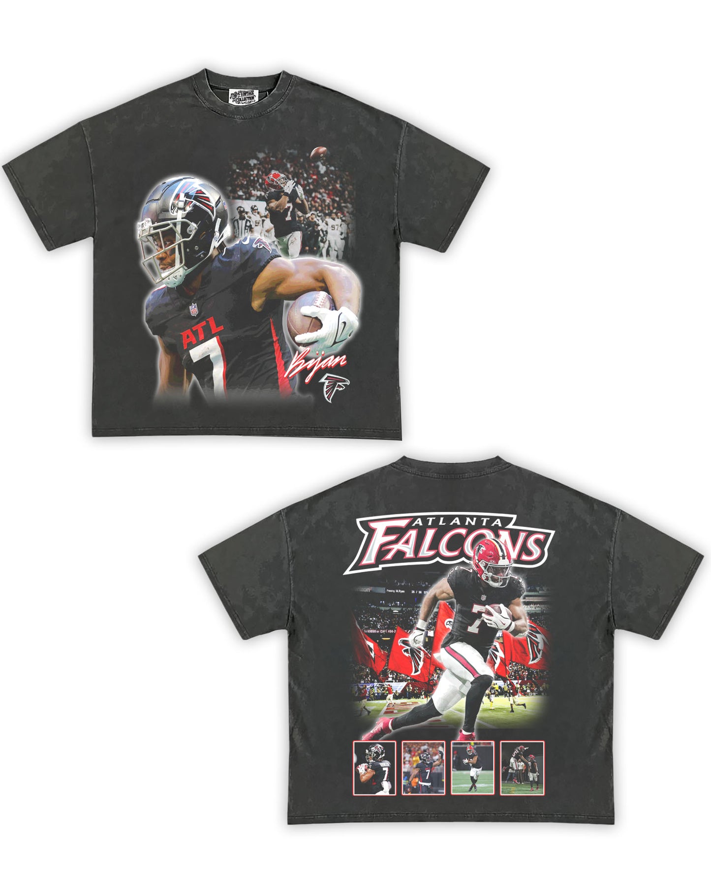 Atlanta Falcons Bijan Robinson Front/Back Shirt (Shadow)