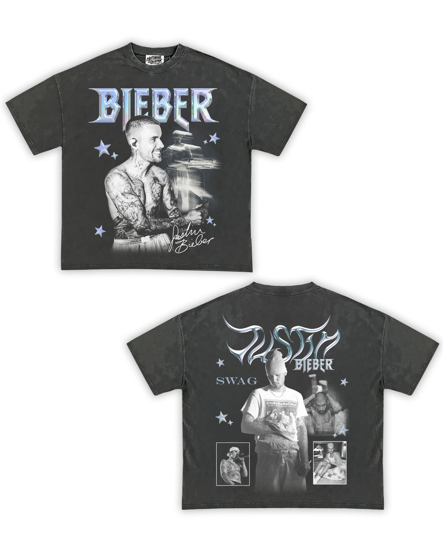 Justin Bieber Front/Back Shirt (Shadow)