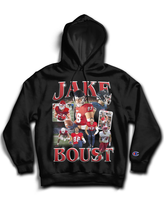 Jake Boust “TE Unstoppable” Tribute Hoodie *LIMITED EDITION* (Black & White)