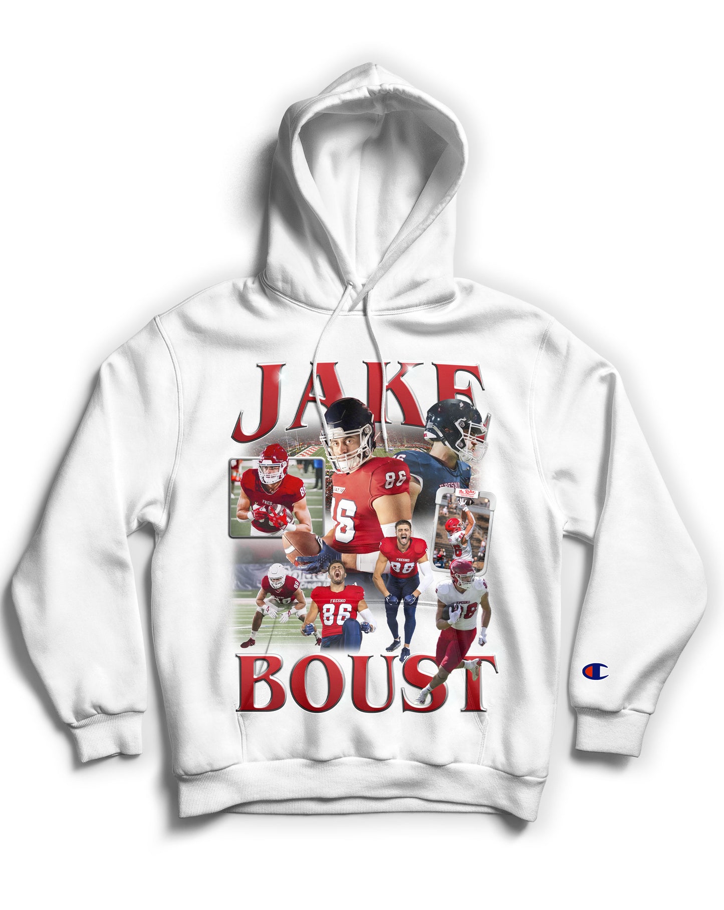 Jake Boust “TE Unstoppable” Tribute Hoodie *LIMITED EDITION* (Black & White)