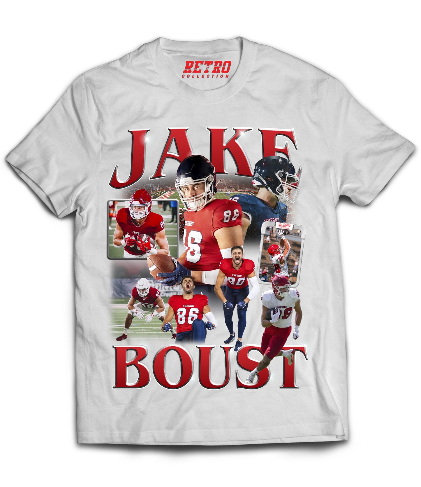 Jake Boust “TE Unstoppable” Tribute Shirt *LIMITED EDITION* (Black, Red, White)