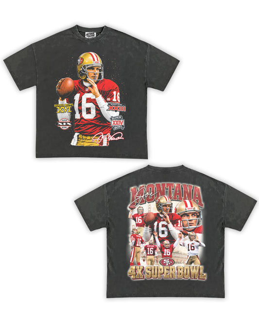 Joe Montana 4x Superbowl Shirt Front/Back