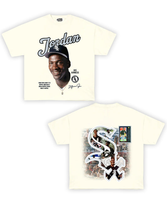 Jordan White Sox Tribute Vintage Shirt: Front/Back (Cream)