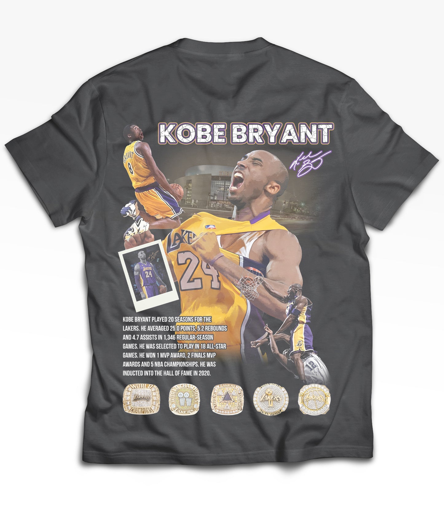 Mamba Tribute Vintage Shirt: Front/Back (Vintage Black)