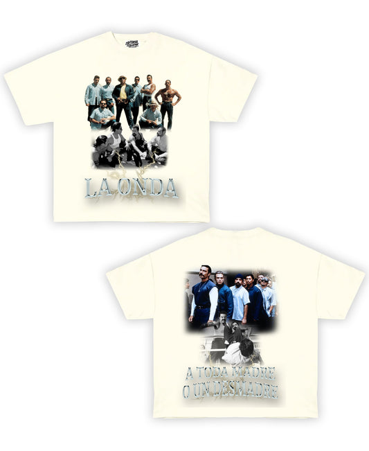 La Onda Tribute Vintage Shirt: Front/Back (Cream)