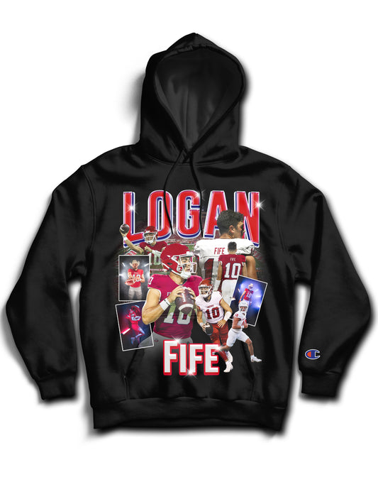 Logan "10" Fife Tribute Hoodie *LIMITED EDITION* (Black & White)
