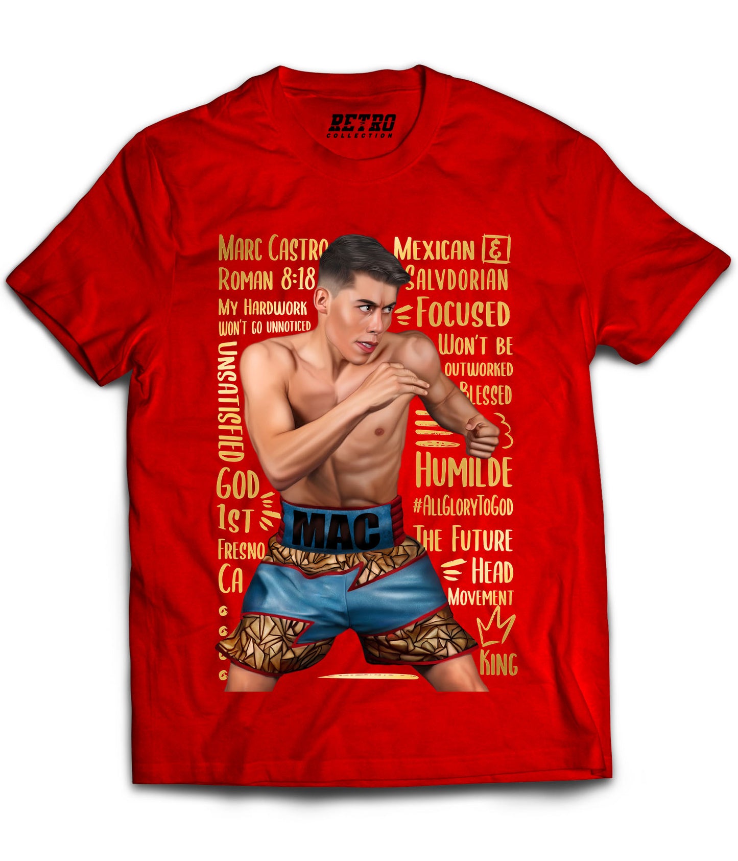 Marc Castro "Gold" Tribute Shirt *LIMITED EDITION* (Black, Gray, Red, White)