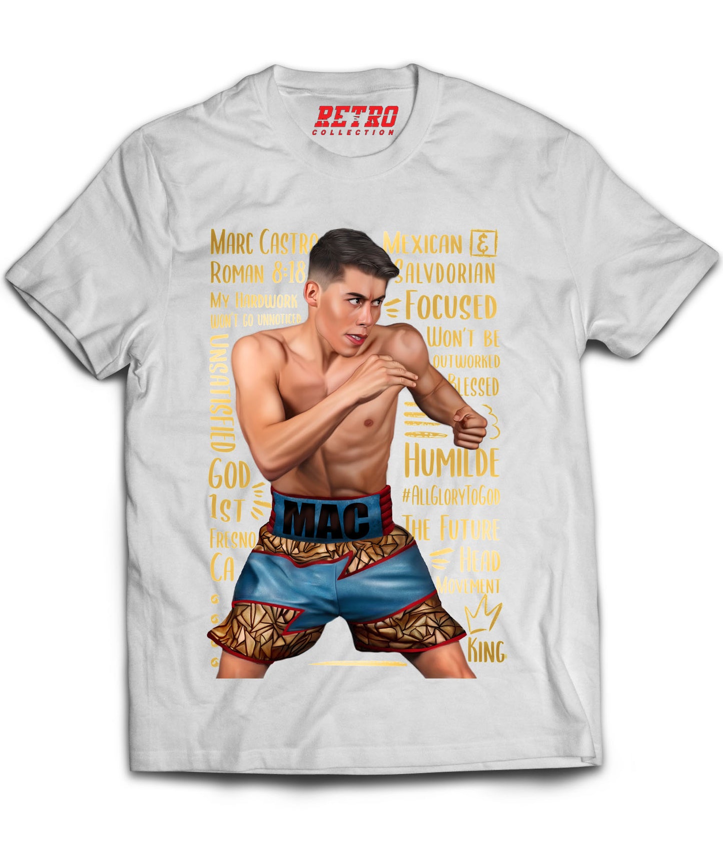 Marc Castro "Gold" Tribute Shirt *LIMITED EDITION* (Black, Gray, Red, White)