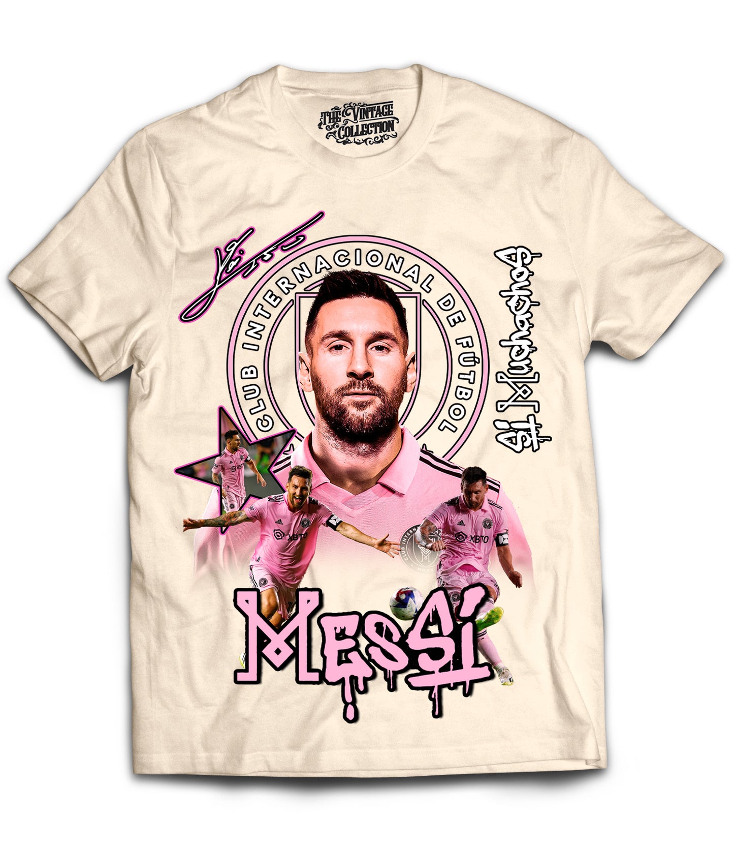 Messi Vintage "Miami" Shirt (Cream)