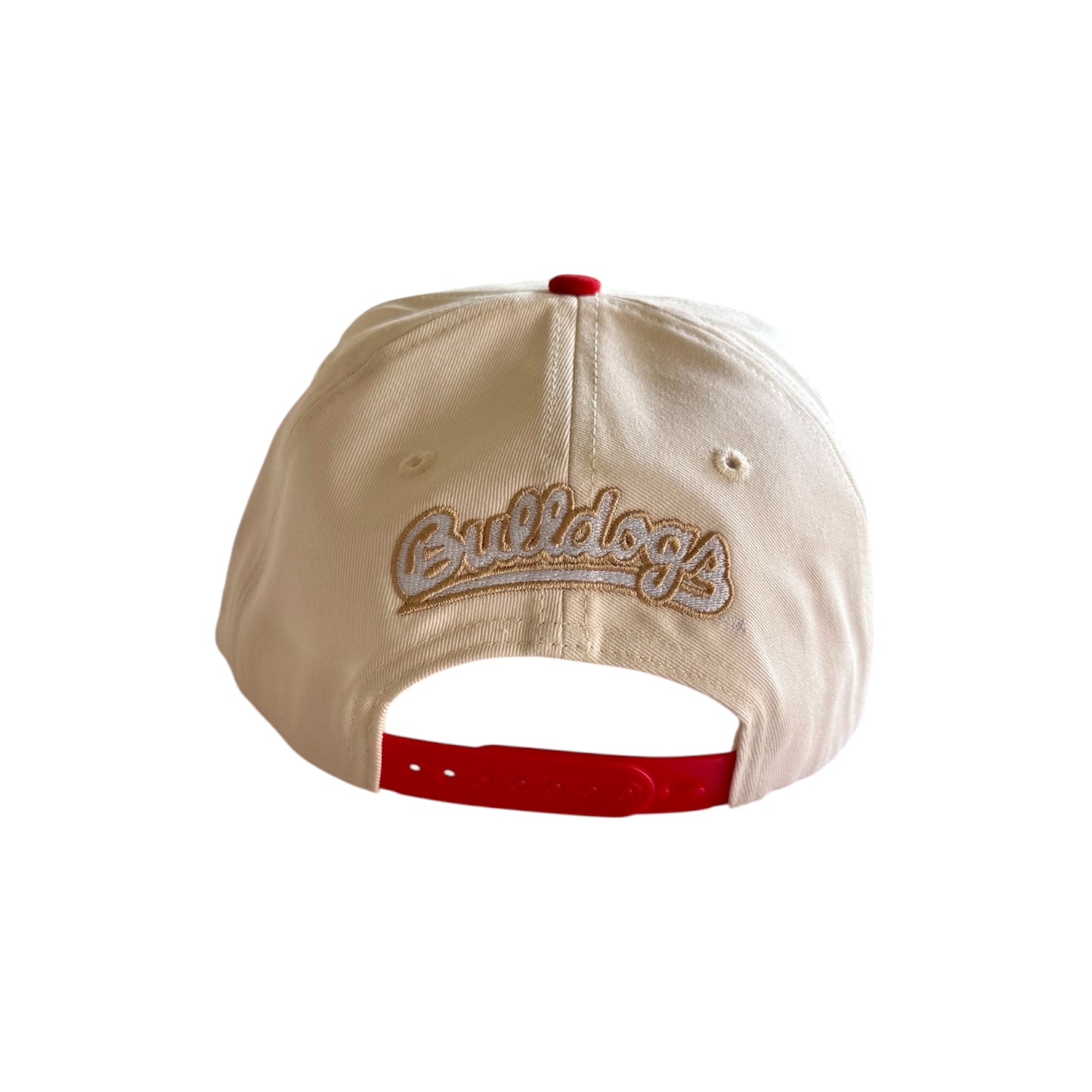 Fresno State Bulldogs "FS" Snapback Hat (Cream/Red)