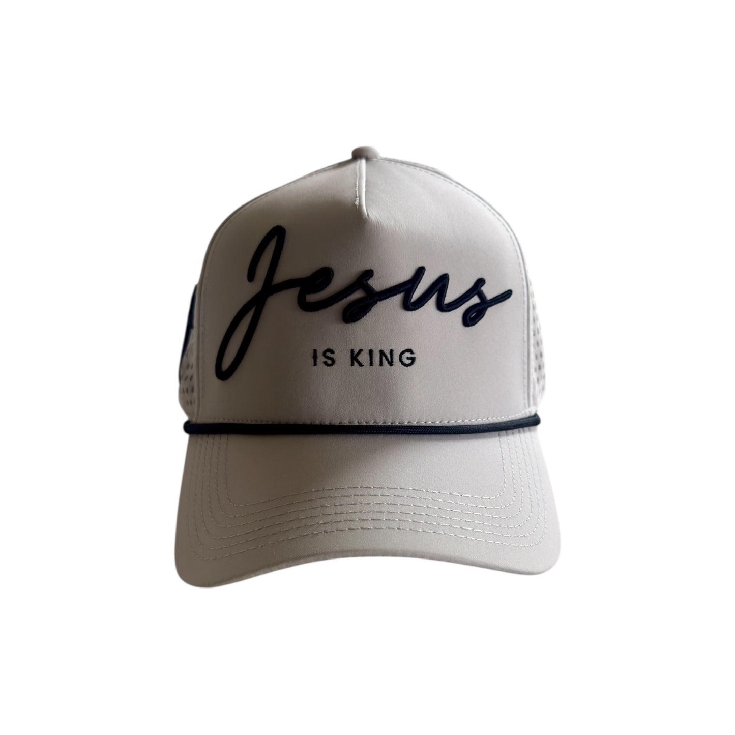 Jesus is King Mesh Snapback Hat (Gray)