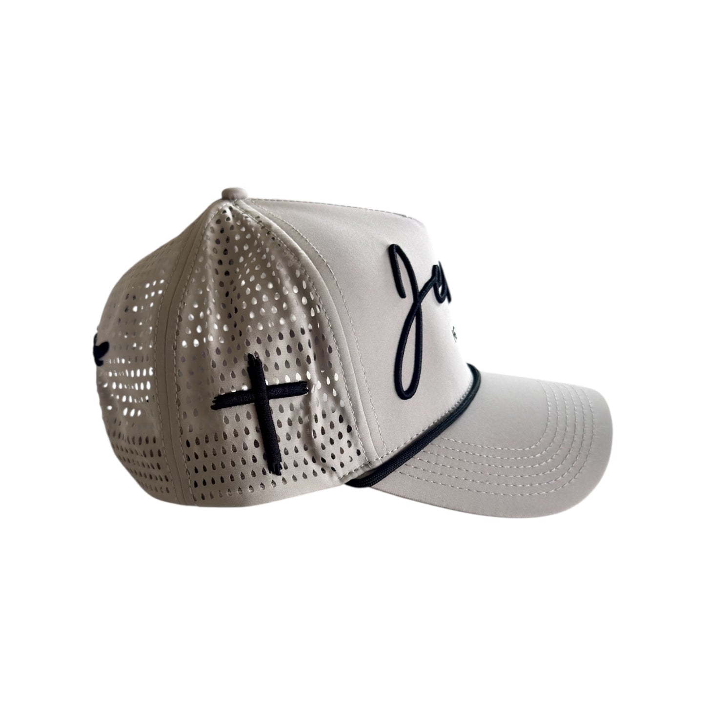 Jesus is King Mesh Snapback Hat (Gray)