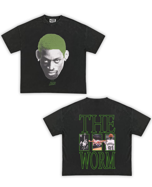 The Worm Tribute Vintage Shirt: Front/Back (Vintage Black)